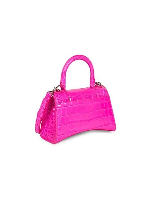 商品Balenciaga|XS Hourglass Croc-Embossed Leather Top Handle Bag,价格¥20888,第5张图片详细描述
