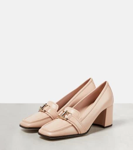 商品Jimmy Choo|Evin 65 leather loafer pumps,价格¥7443,第5张图片详细描述