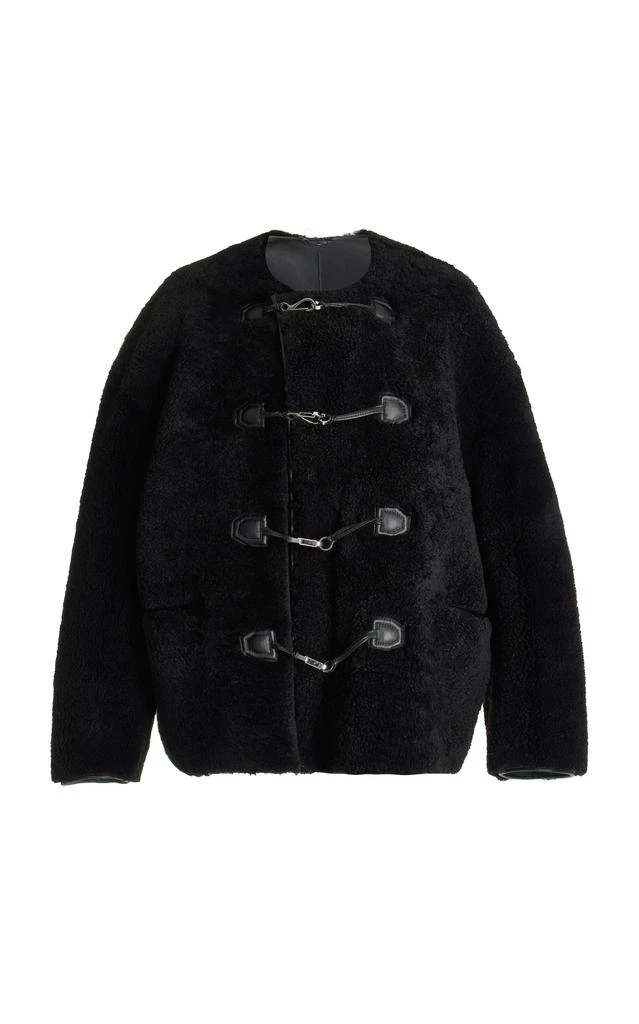 商品Totême|Toteme - Teddy Shearling Clasp Jacket - Black - XS/S - Moda Operandi,价格¥15277,第1张图片