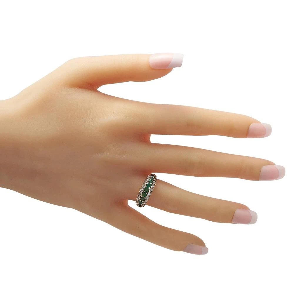 商品[二手商品] Tiffany & Co.|. 18K Yellow Gold 1.0ct Diamond and Emerald Ring TI10-120523,价格¥27313,第3张图片详细描述