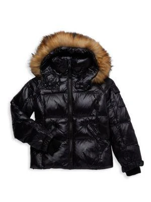 商品S13|Girl's Faux Fur-Trim Hooded Puffer Jacket,价格¥508,第1张图片