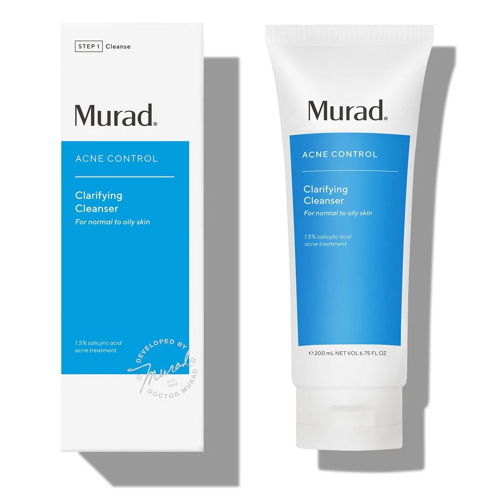 商品Murad|Murad Clarifying Cleanser - Acne Control Salicylic Acid & Green Tea Extract Face Wash - Exfoliating Acne Skin Care Treatment Backed by Science,价格¥118,第1张图片