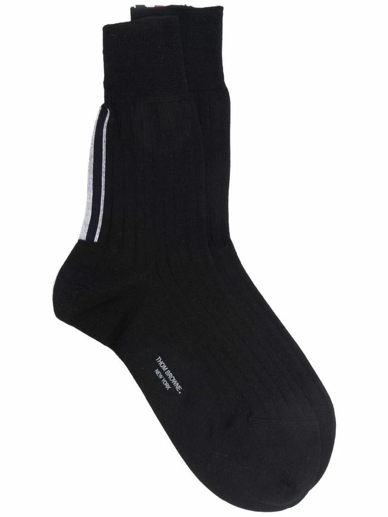商品Thom Browne|THOM BROWNE grosgrain-trim ankle socks,价格¥1655,第1张图片