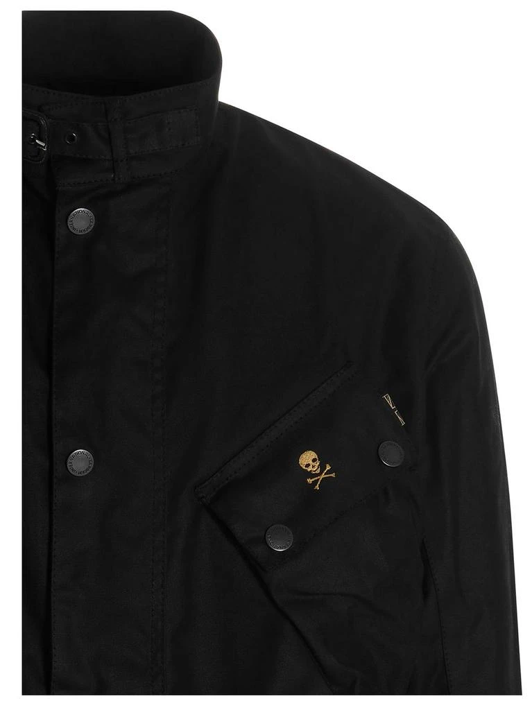 商品Barbour|Barbour Logo Embroidered Belted High-Neck Jacket,价格¥2232,第4张图片详细描述