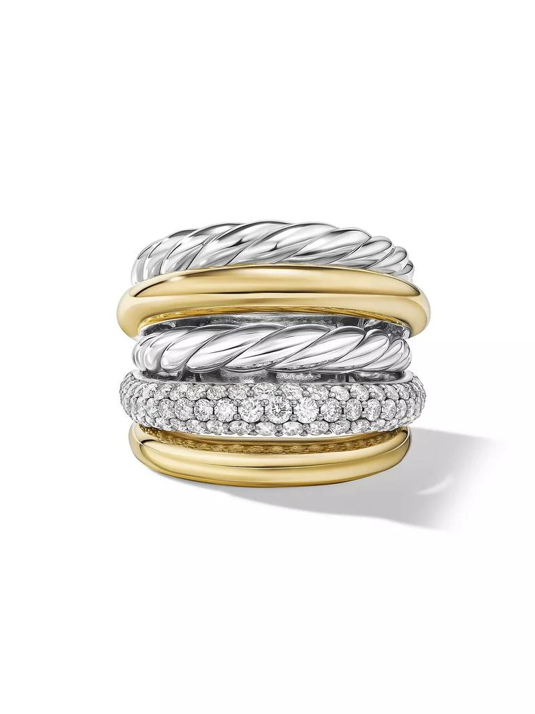 商品David Yurman|DY Mercer&trade; Multi Row Ring in Sterling Silver,价格¥26597,第3张图片详细描述