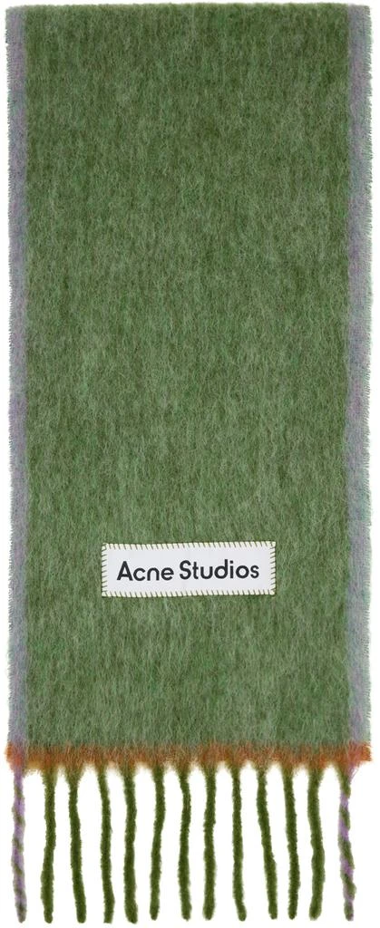 商品Acne Studios|Green Wool Mohair Scarf,价格¥1865,第1张图片