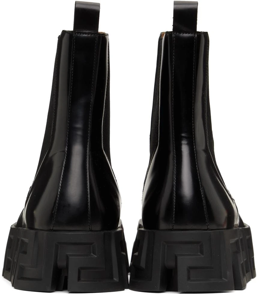 商品Versace|Black Greca Labyrinth Chelsea Boots,价格¥7188,第4张图片详细描述
