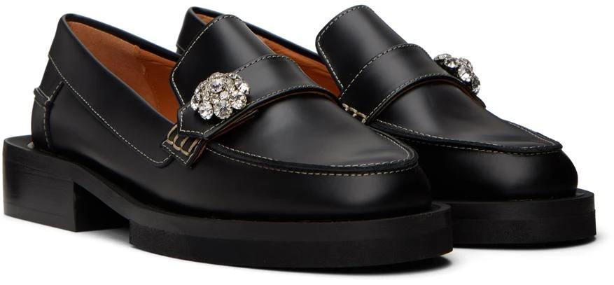 商品Ganni|Black Leather Loafers,价格¥1772,第4张图片详细描述