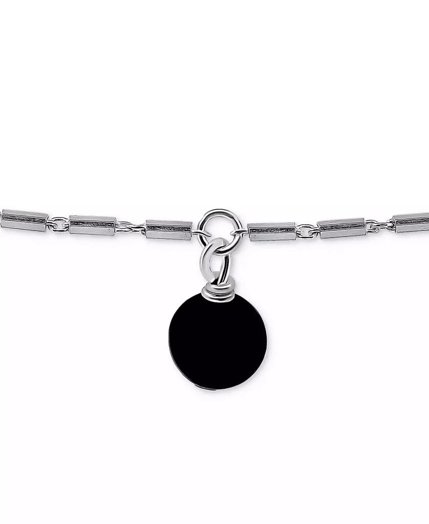 商品Giani Bernini|Onyx Dangle Cylinder Link Ankle Bracelet in Sterling Silver, Created for Macy's,价格¥145,第3张图片详细描述