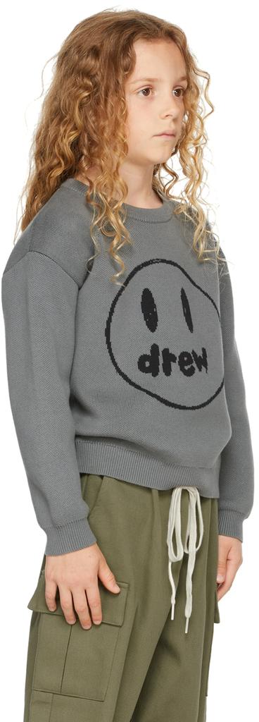 SSENSE Exclusive Kids Gray Painted Mascot Sweater商品第2张图片规格展示
