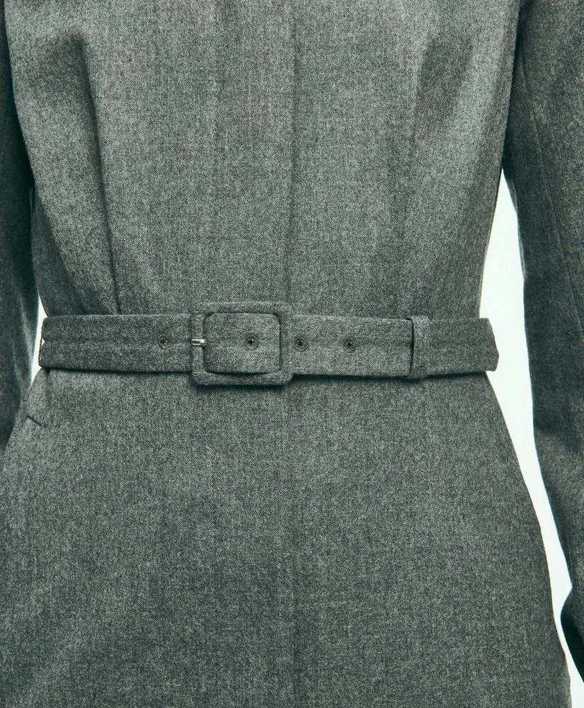 商品Brooks Brothers|Wool Flannel Belted Shirt Dress,价格¥1916,第4张图片详细描述