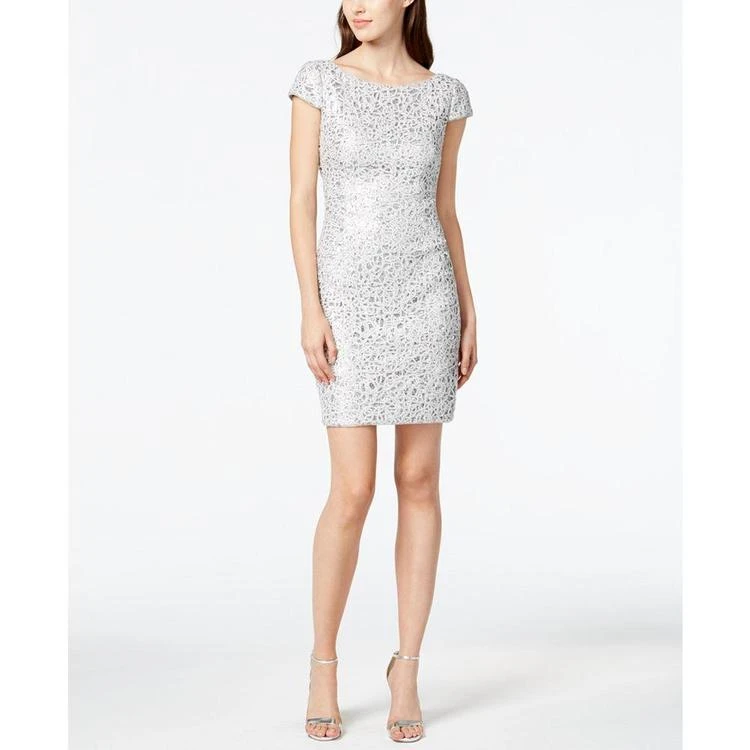 商品Adrianna Papell|Petite Sequined Lace Sheath Dress,价格¥868,第1张图片