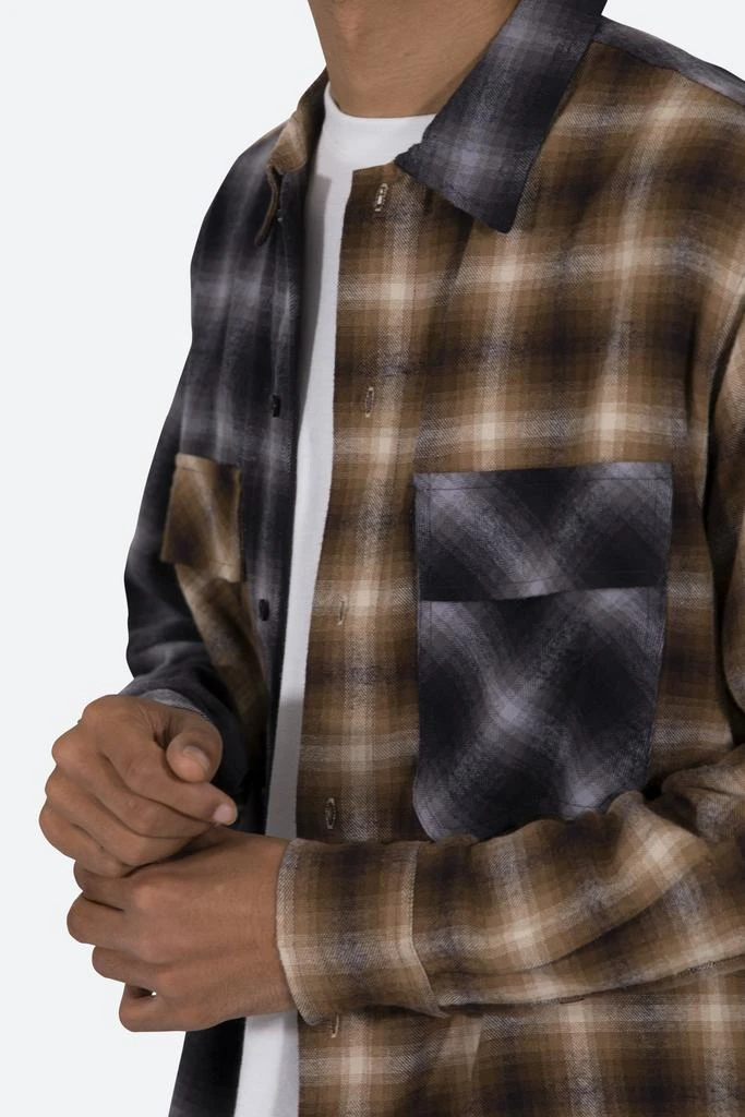 Mismatch Flannel Shirt - Brown/Grey 商品