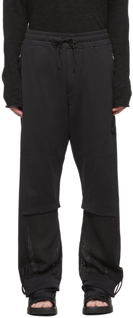 Black Cotton Lounge Pants商品第1张图片规格展示