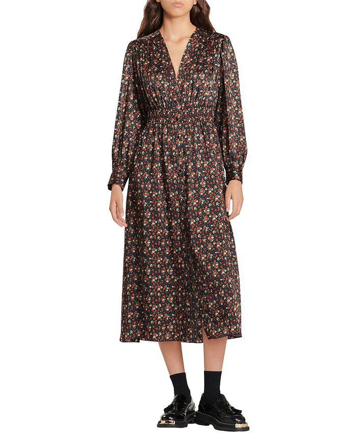 商品Sandro|Tabatha Floral Print Midi Dress,价格¥1330,第1张图片