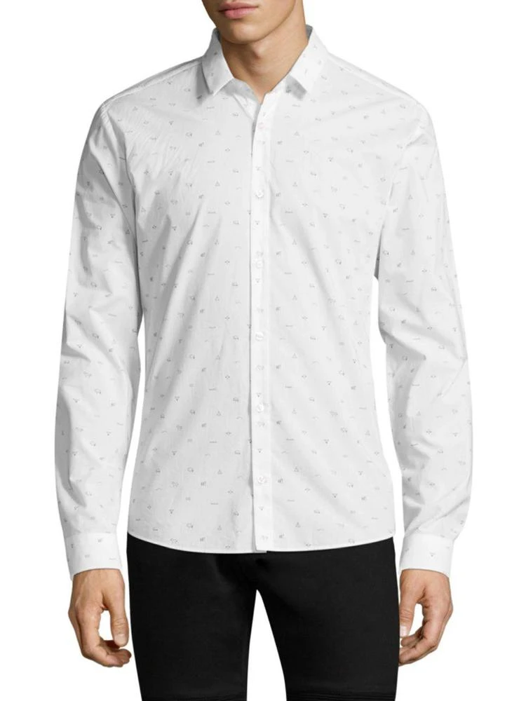 商品Hugo Boss|Cotton Slim-Fit Button-Down Shirt,价格¥983,第1张图片