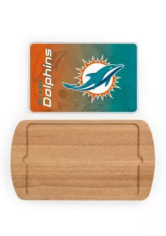 商品Toscana|Nfl Miami Dolphins Billboard Glass Top Serving Tray,价格¥608,第1张图片