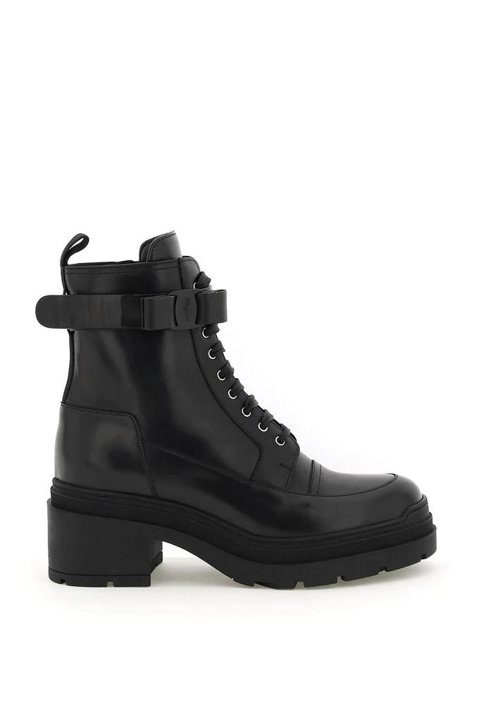商品Salvatore Ferragamo|Salvatore ferragamo leather boots with vara bow,价格¥5200,第1张图片