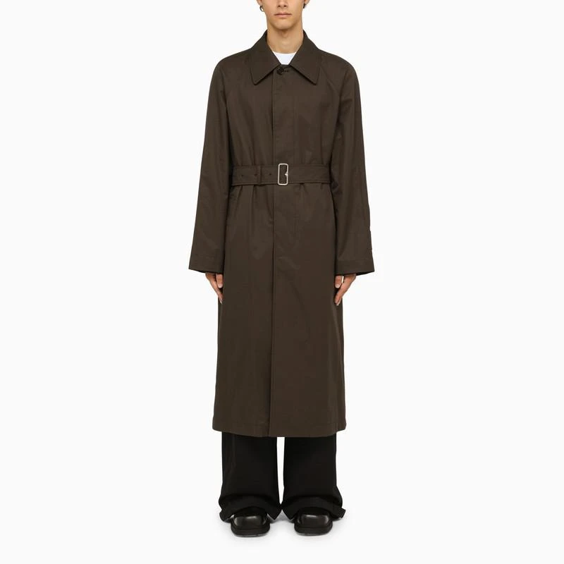 Dark grey canvas trench coat 商品