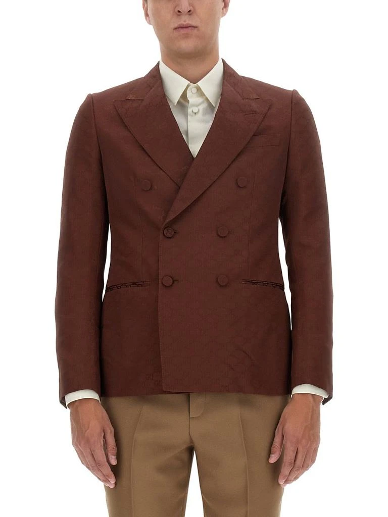 商品Gucci|Gucci Monogrammed Button-Up Jacket,价格¥13426,第1张图片