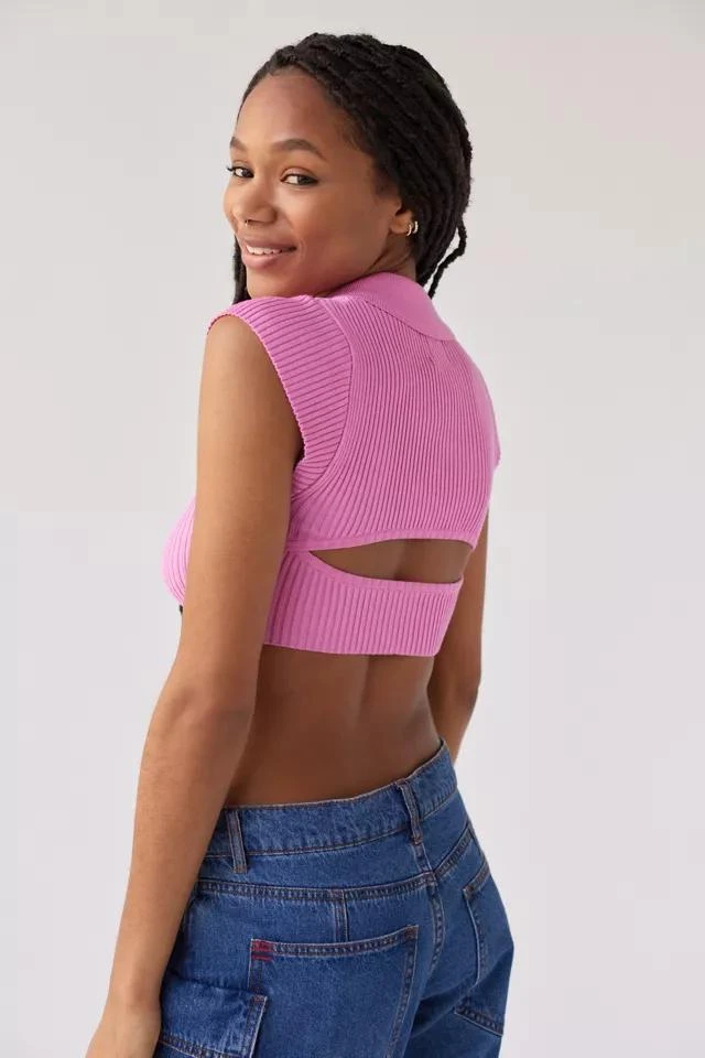 商品BDG|BDG Briar Zip-Up Polo Sweater,价格¥37,第2张图片详细描述