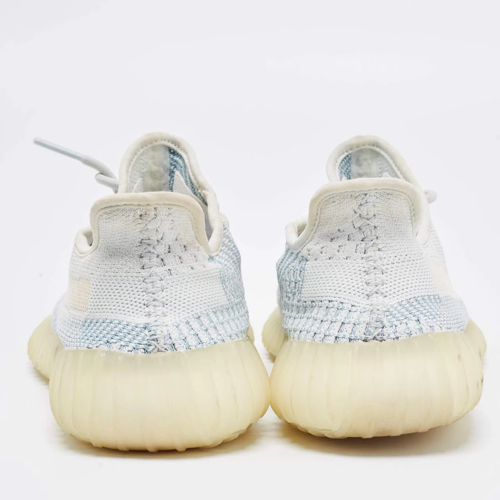 商品[二手商品] YEEZY|Yeezy x Adidas Blue/White Knit Fabric Boost 350 V2 Cloud White Non-Reflective Sneakers Size 37 1/3,价格¥1942,第5张图片详细描述