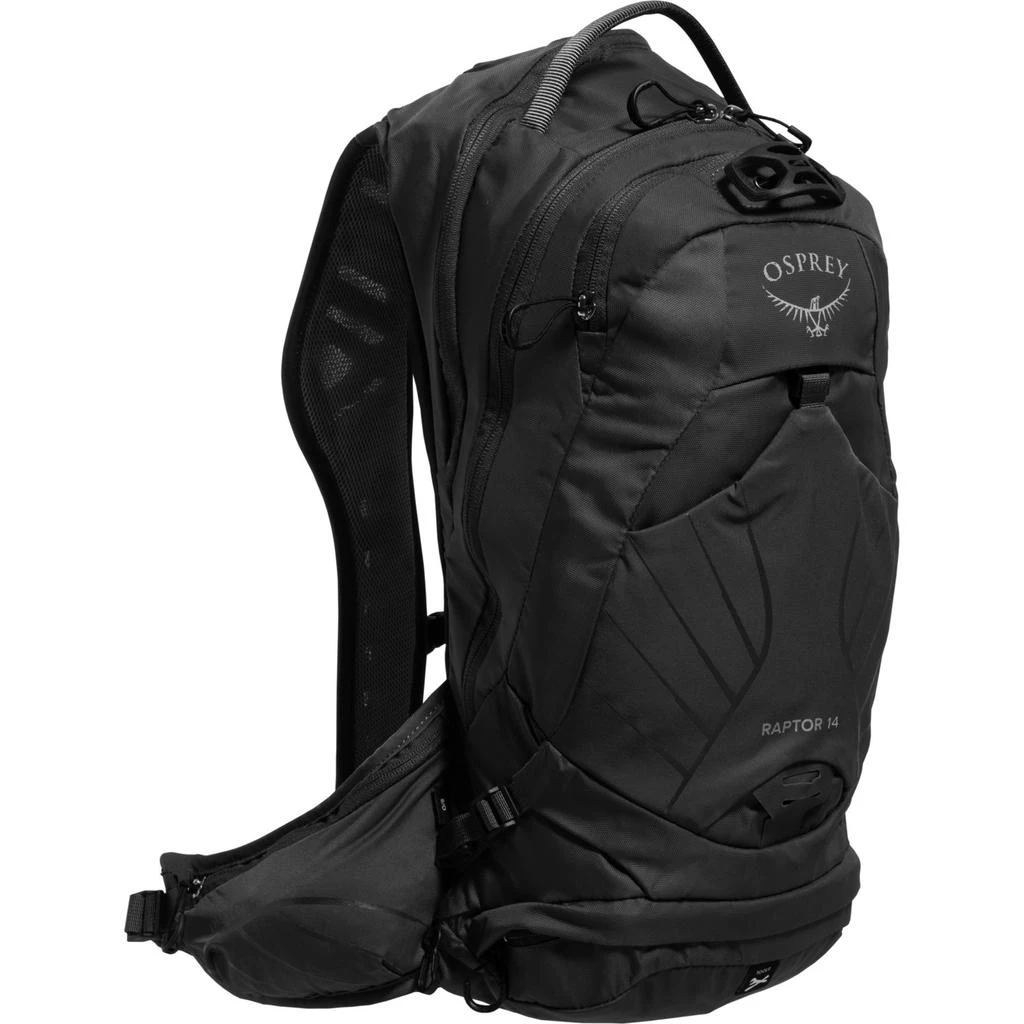 商品Osprey|Osprey Raptor 14 L Hydration Backpack - 85 oz. Reservoir, Black,价格¥650,第1张图片
