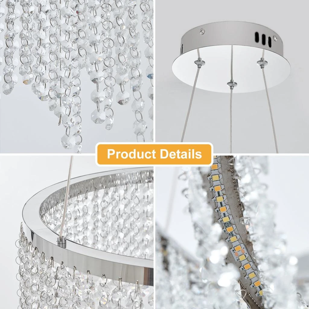 Fancy hanging ceiling lamps luxury modern pendant light crystal chandelier 商品