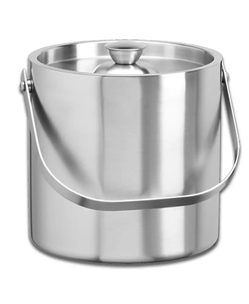 商品Kraftware|Stainless Collection Brushed Double Wall Bale Handle Ice Bucket, 3 Quart,价格¥719,第1张图片