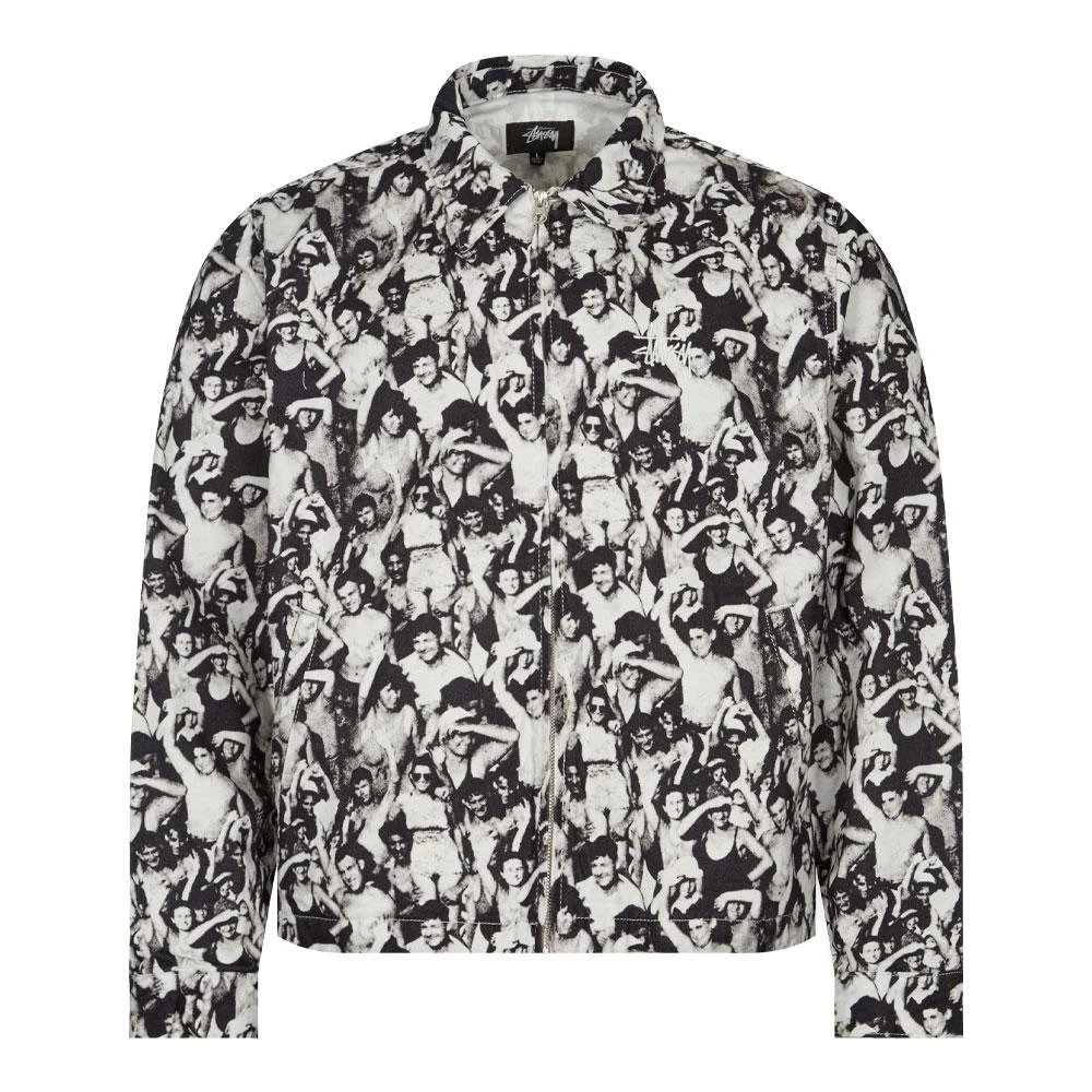 商品STUSSY|Stussy Beach Mob Bing Jacket - Black / White,价格¥1026,第1张图片