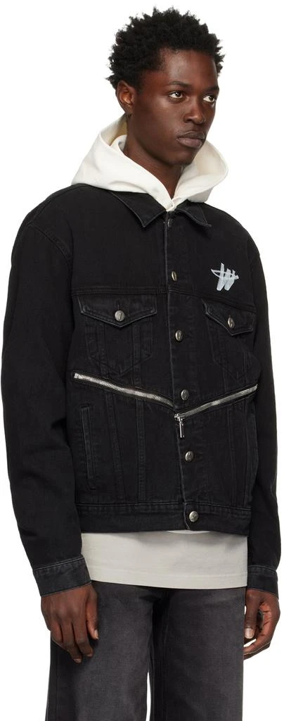 商品We11done|Black Zipper Denim Jacket,价格¥1401,第2张图片详细描述