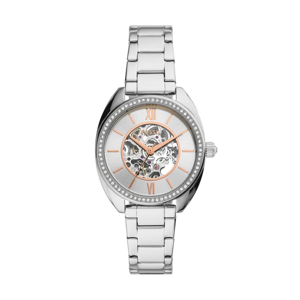 商品Fossil|Fossil Women's Vale Automatic, Stainless Steel Watch,价格¥619,第1张图片