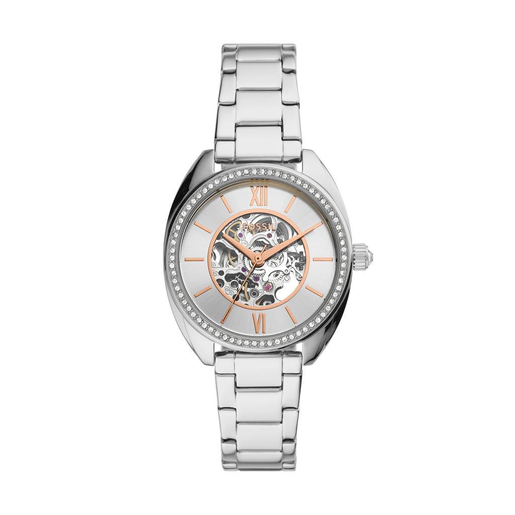 商品Fossil|Fossil Women's Vale Automatic, Stainless Steel Watch,价格¥928,第1张图片