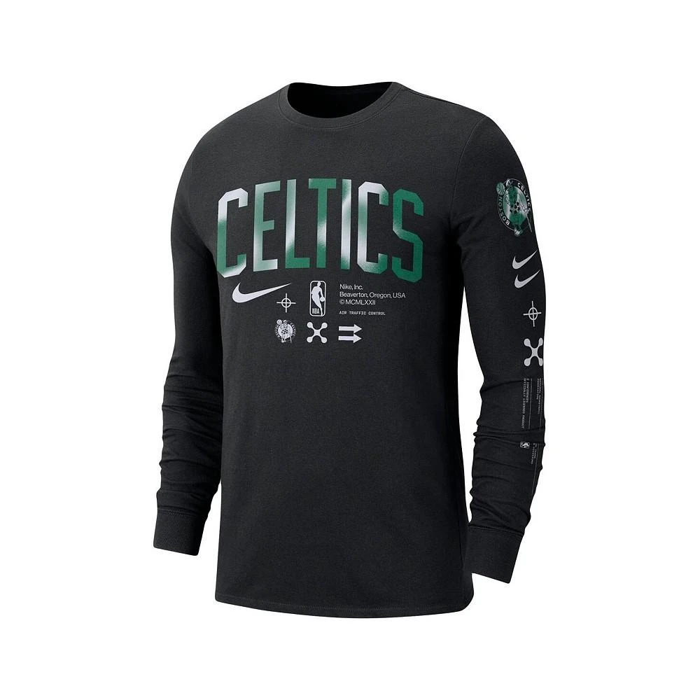 商品NIKE|Men's Black Boston Celtics Essential Air Traffic Control Long Sleeve T-shirt,价格¥313,第3张图片详细描述