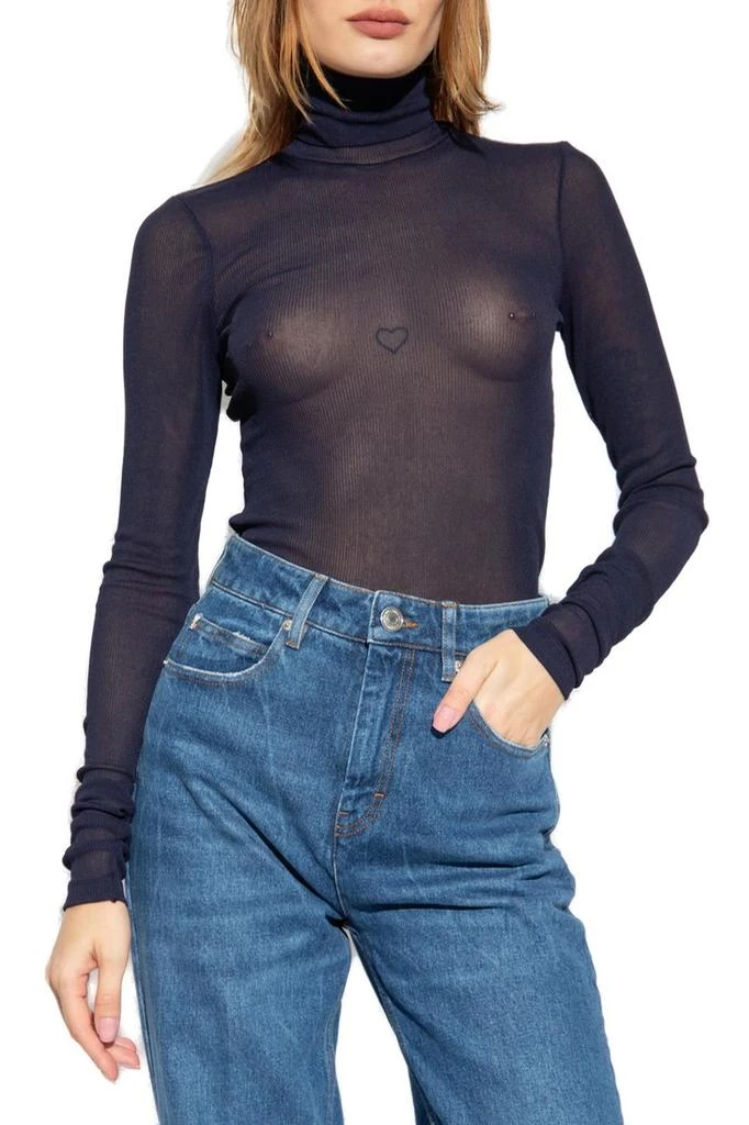 商品AMI|AMI Ribbed Turtleneck Knitted Jumper,价格¥1584,第2张图片详细描述