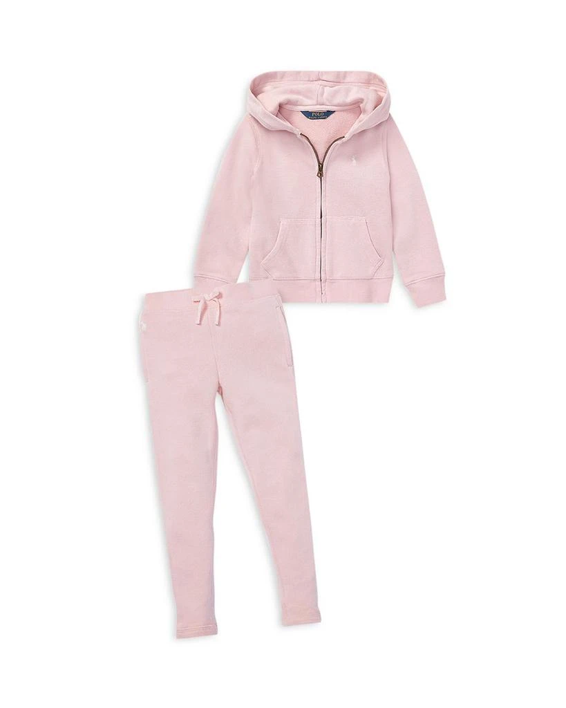 商品Ralph Lauren|Girls' French Terry Zip-Up Hoodie - Little Kid, Big Kid,价格¥367,第3张图片详细描述