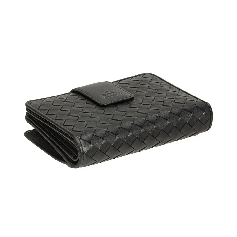 Women's Basket Weave Collection RFID Secure Mini Clutch Wallet 商品