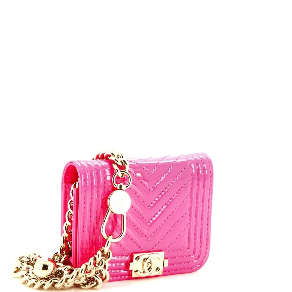 商品[二手商品] Chanel|Boy Flap Chain Belt Bag Chevron Patent,价格¥13682,第2张图片详细描述