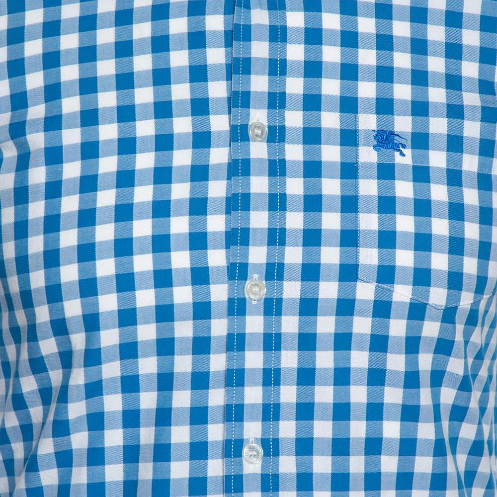 商品[二手商品] Burberry|Burberry Blue Gingham Check Cotton Short Sleeve Shirt S,价格¥1156,第4张图片详细描述