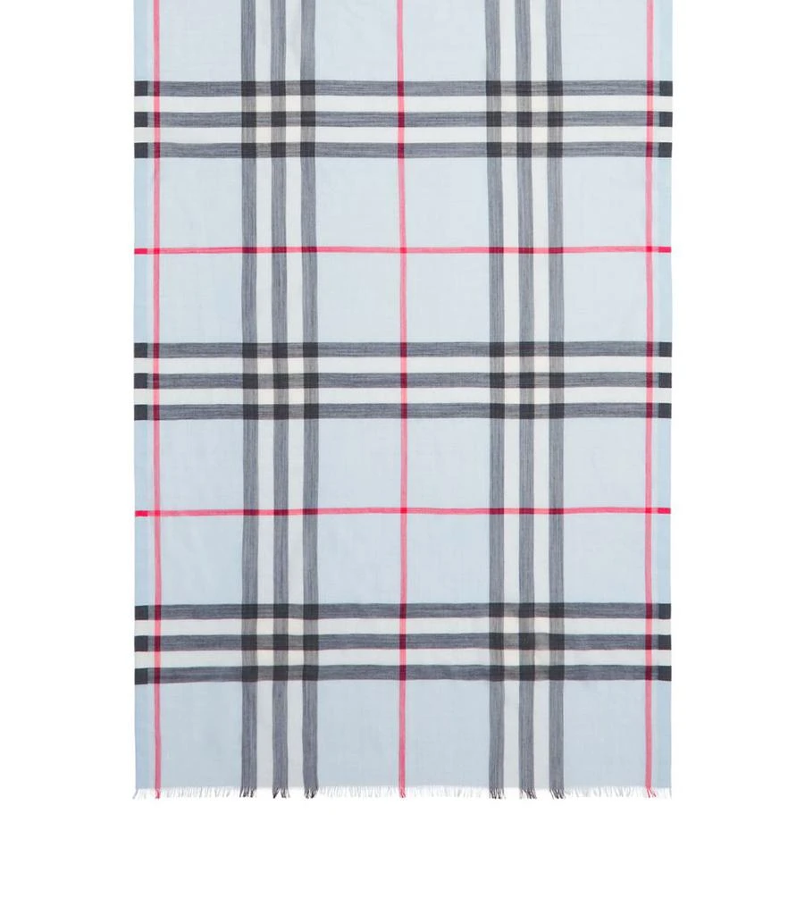 商品Burberry|Wool-Silk Check Scarf,价格¥3315,第4张图片详细描述