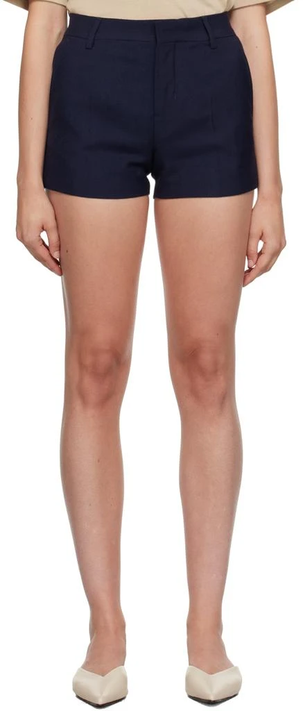 商品AMI|Navy Creased Shorts,价格¥3282,第1张图片