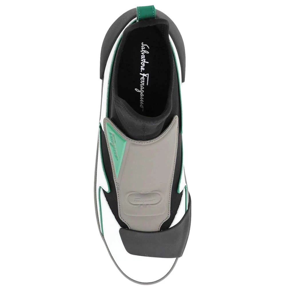 商品Salvatore Ferragamo|Salvatore Ferragamo Multi Neoprene Calf Leather Gancini Sock Sneakers Size US 5.5 EU 36,价格¥3374,第2张图片详细描述