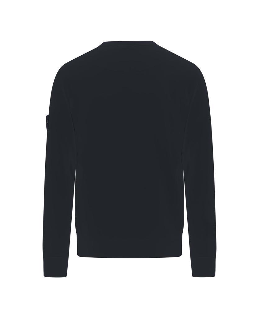 商品Stone Island|Man Crew-neck Sweatshirt In Navy Blue Cotton,价格¥1863,第4张图片详细描述