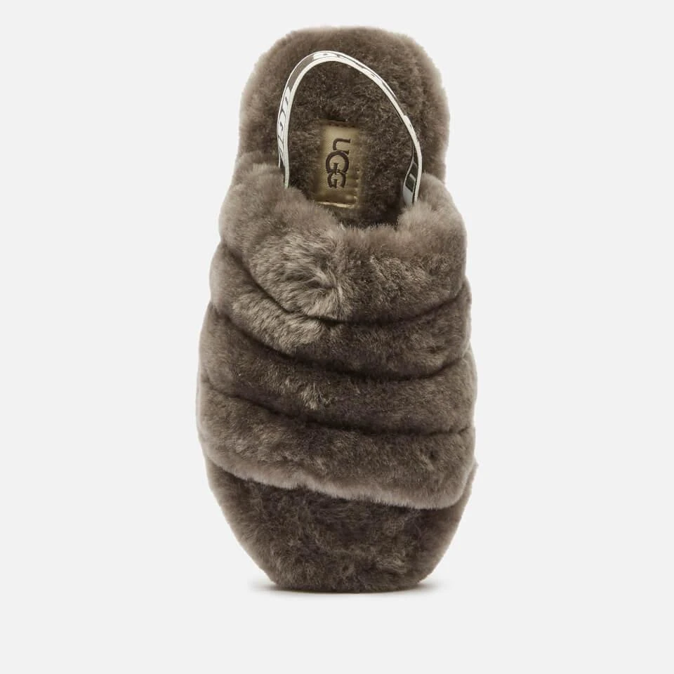 商品UGG|UGG KIDS' FLUFF YEAH SLIDE SLIPPERS - CHARCOAL,价格¥253,第3张图片详细描述