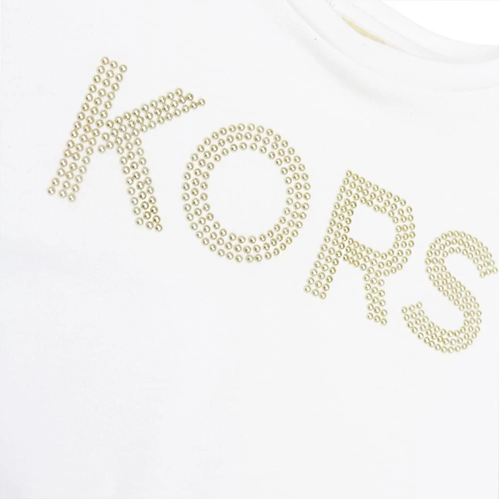 商品Michael Kors|White Short Sleeve Cropped Logo T Shirt,价格¥156,第2张图片详细描述