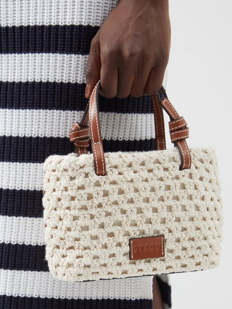 Ria crochet and leather cross-body bag商品第3张图片规格展示