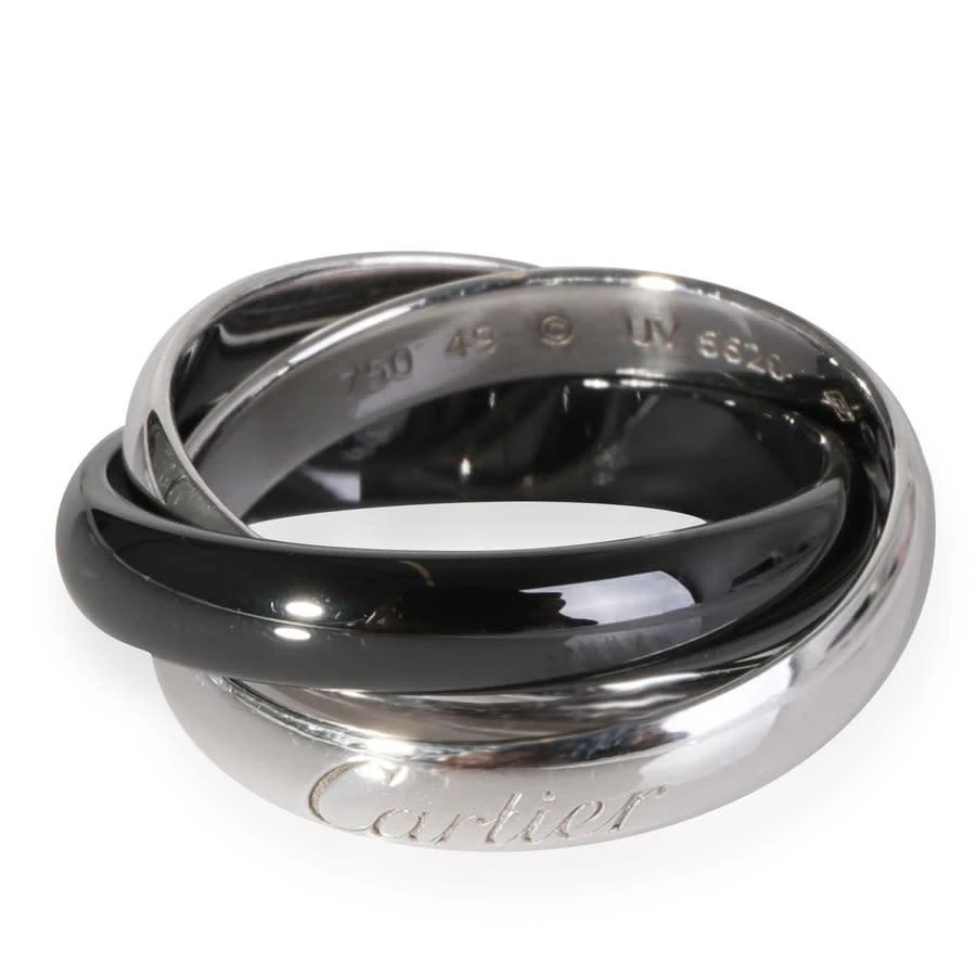 商品[二手商品] Cartier|Pre-Owned Cartier Trinity Ring in 18k White Gold/Ceramic,价格¥7240,第2张图片详细描述