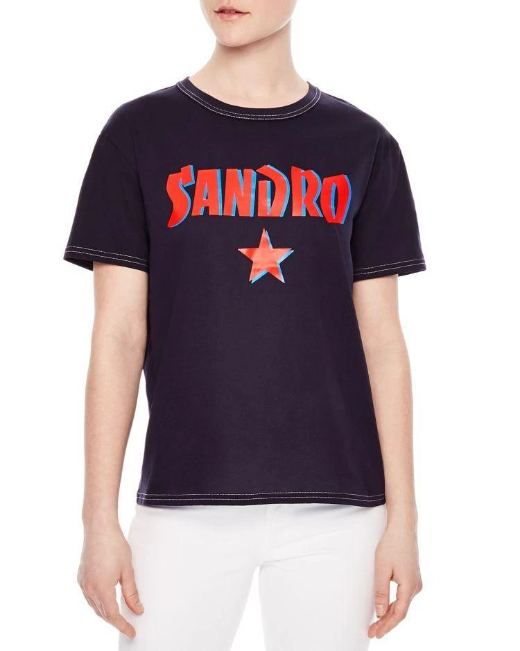 商品Sandro|Sydney Embellished Tee,价格¥468,第1张图片