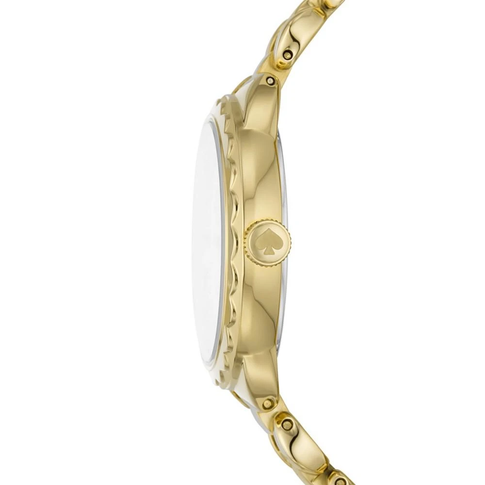 商品Kate Spade|Women's Morningside Three Hand Gold-Tone Stainless Steel Watch 34mm,价格¥1704,第2张图片详细描述