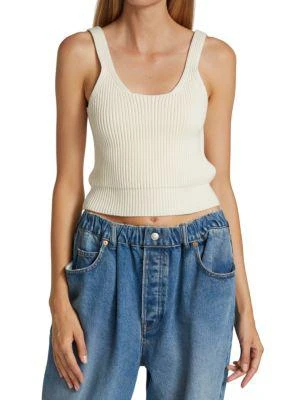 商品Alexander Wang|Rib-Knit Cropped Tank Top,价格¥1103,第1张图片详细描述